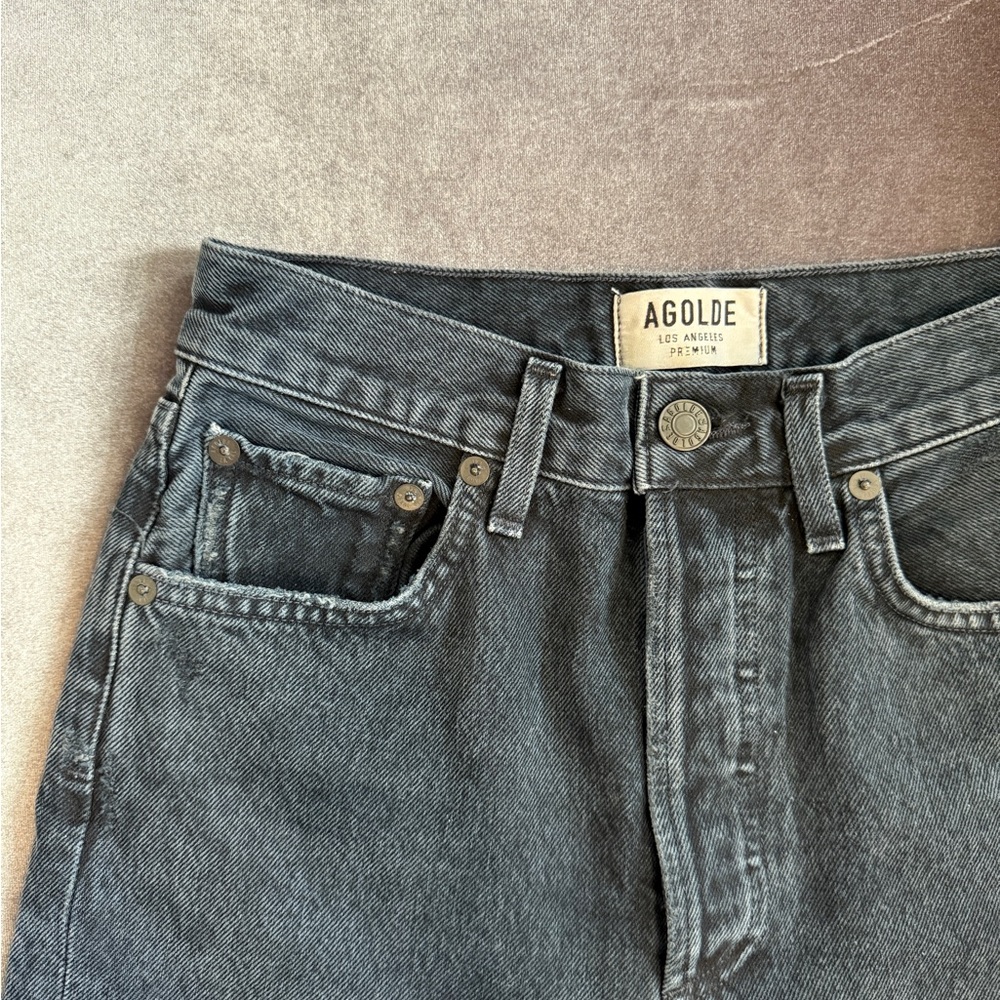 AGOLDE Black Straight-Leg Jeans – Worn Once, Like NEW! - Picture 2 of 10
